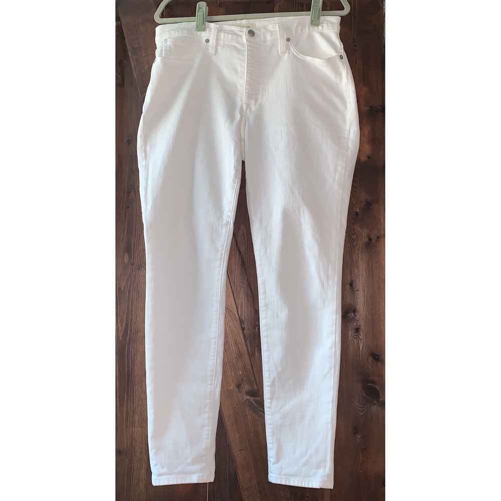 Madewell‎ 9" High-Rise Skinny Jeans Women's Size 31 White RN77388 EUC